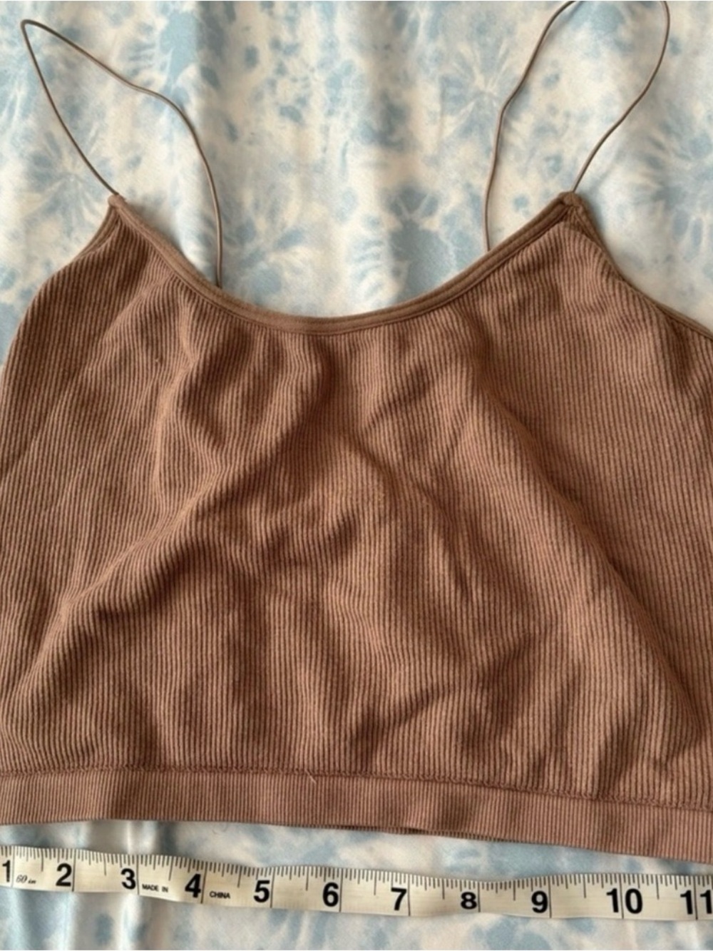 Spaghetti Strap Crop Tank – Mocha - Picture 5 of 5